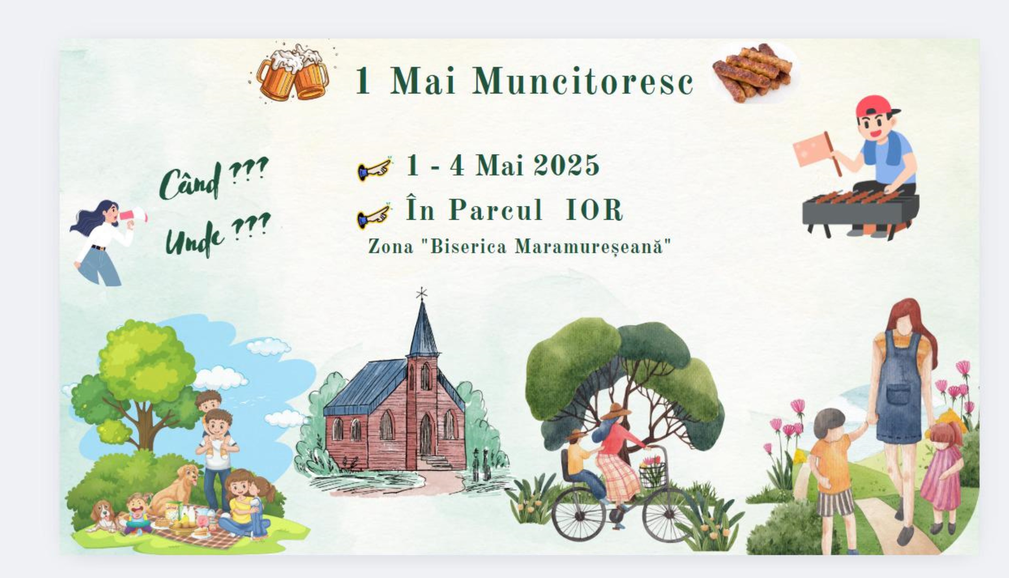 1 Mai, în Parcul Alexandru Ioan Cuza!