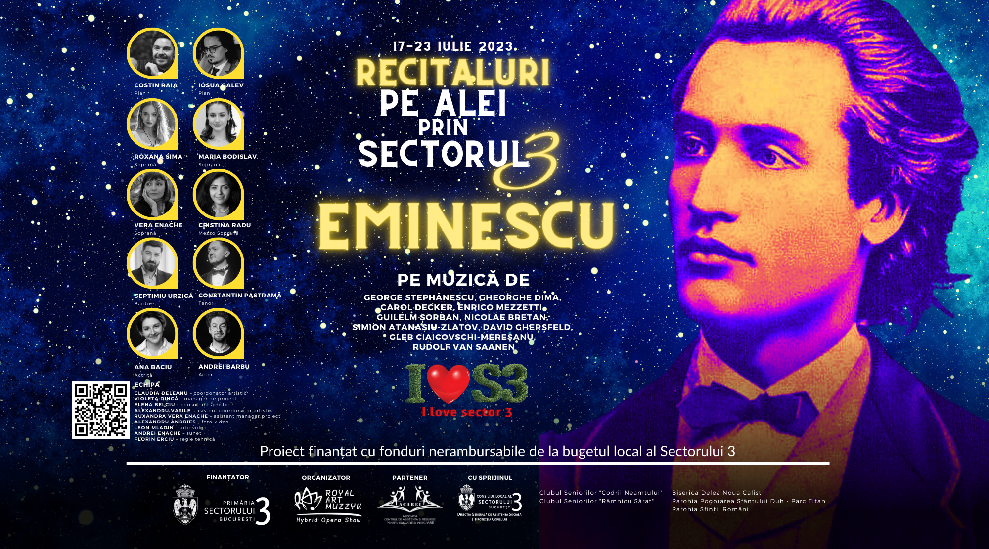 Pentru pasionații de poezie:  începe proiectul „Eminescu pe alei prin Sectorul 3”