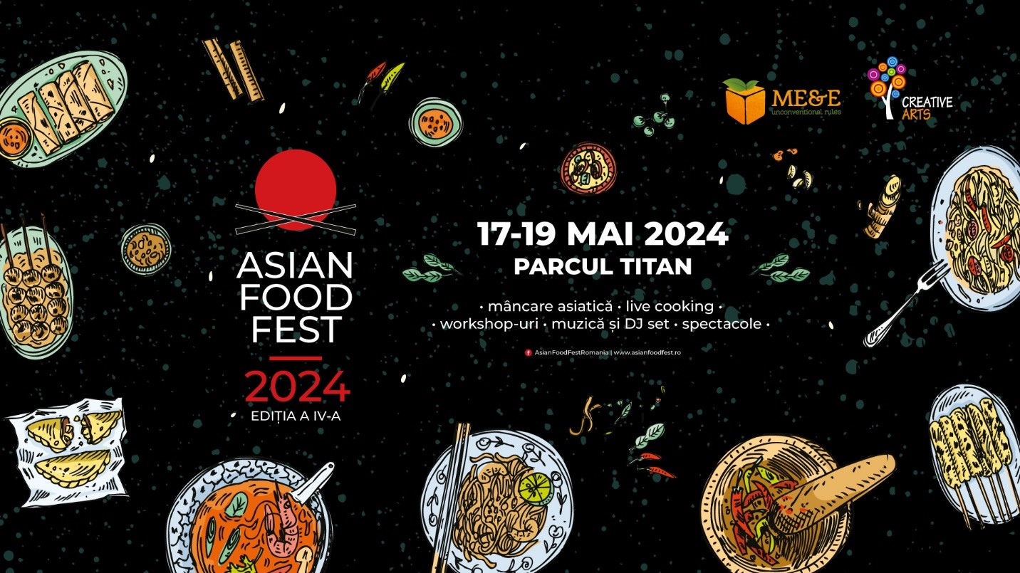 Bucătăriile Asiei se dau în spectacol, în Parcul Titan din Sectorul 3,  între 17 și 19 mai