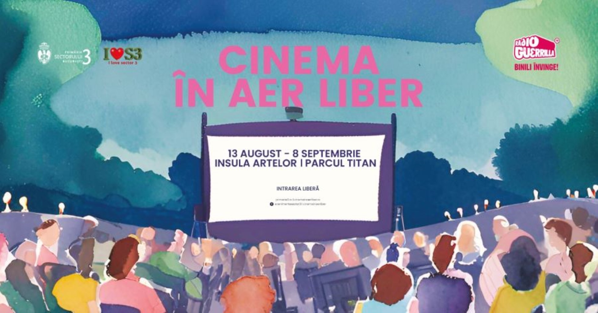 Insula Artelor din parcul Titan găzduiește  alte șase seri de cinema în aer liber