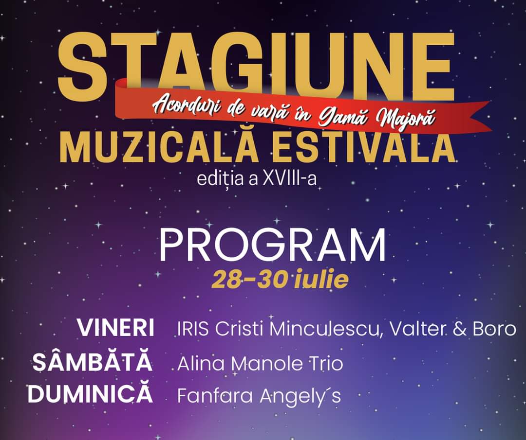 Sub genericul „Acorduri de vară în gamă majoră. De 18 ani împreună”, Stagiunea Muzicală Estivală continuă și în acest weekend