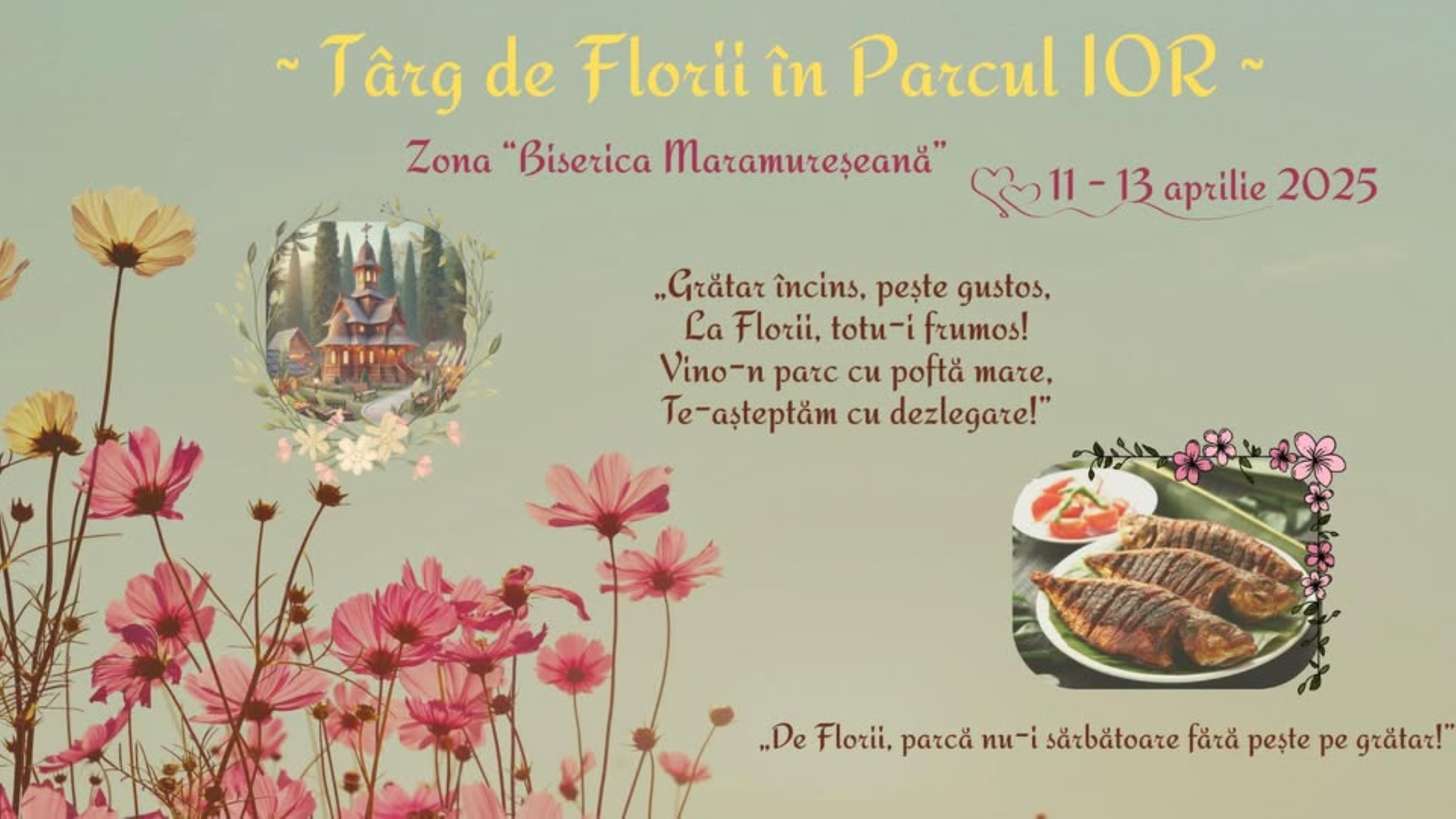 Vin Floriile cu voie bună! Târg în Parcul Alexandru Ioan Cuza 