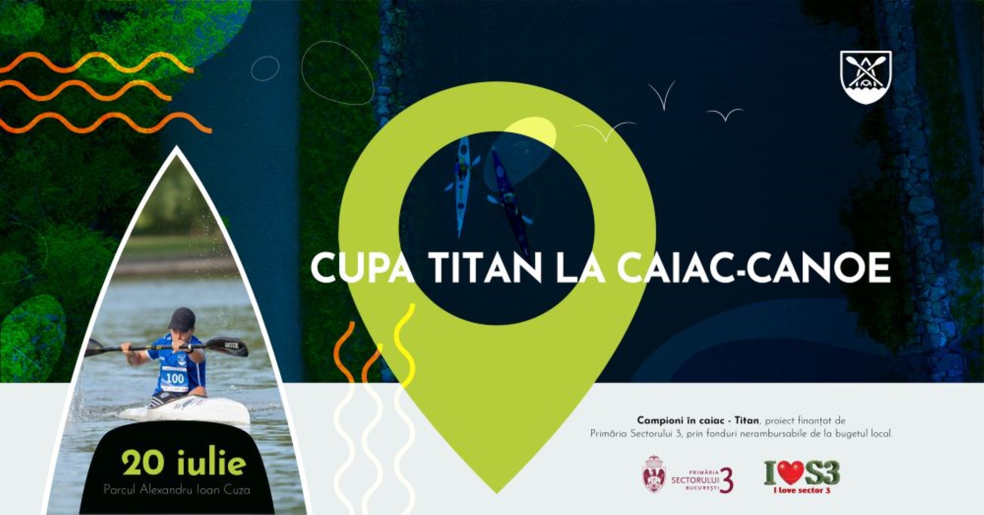 În caiac-canoe pe lacul Titan. Fii unul dintre campionii Cupei Titan!