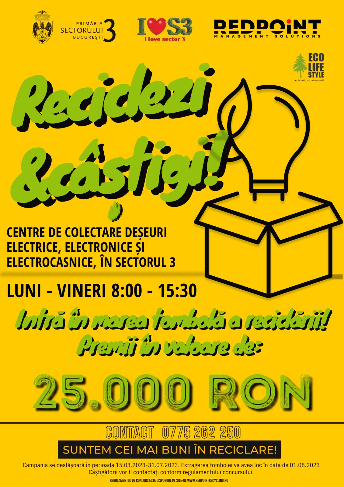  „Reciclezi și câștigi”, doar în Sectorul 3