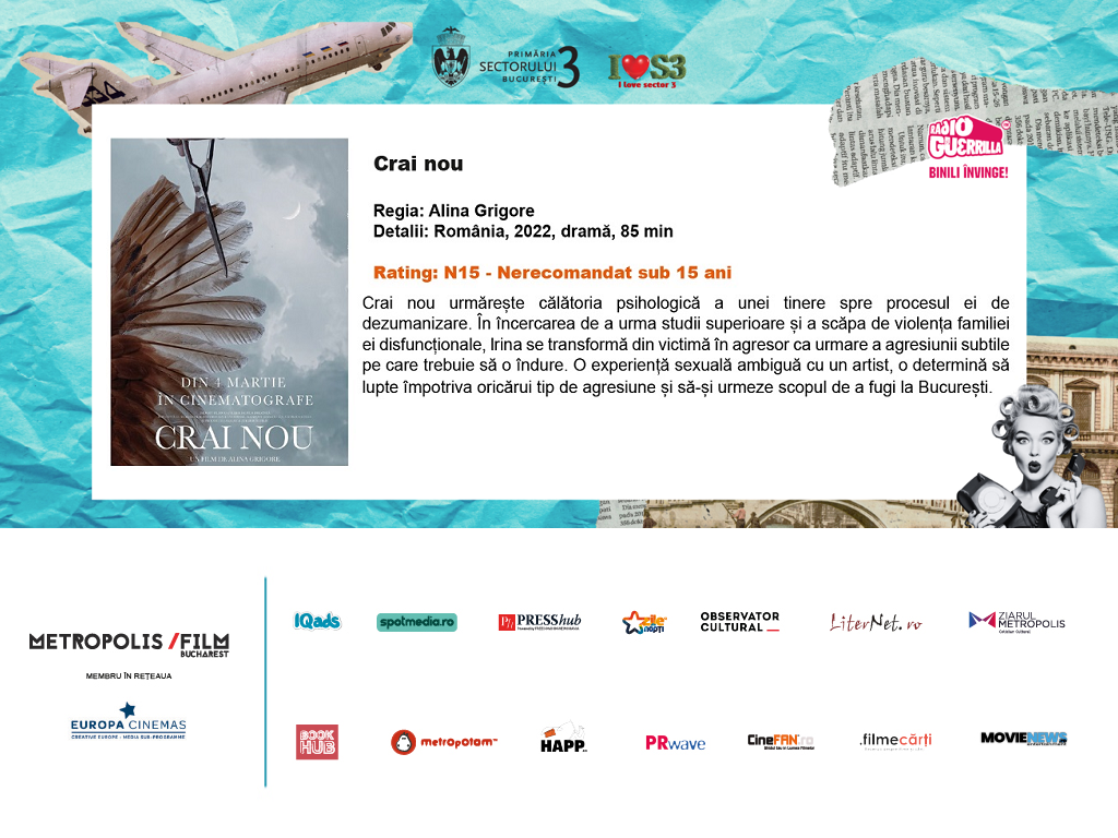 „Crai nou”, filmul de marți, la „Cinema în aer liber”