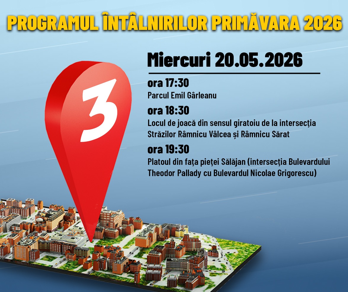 Întâlnirile de primăvară cu cetățenii: 20 și 21 mai