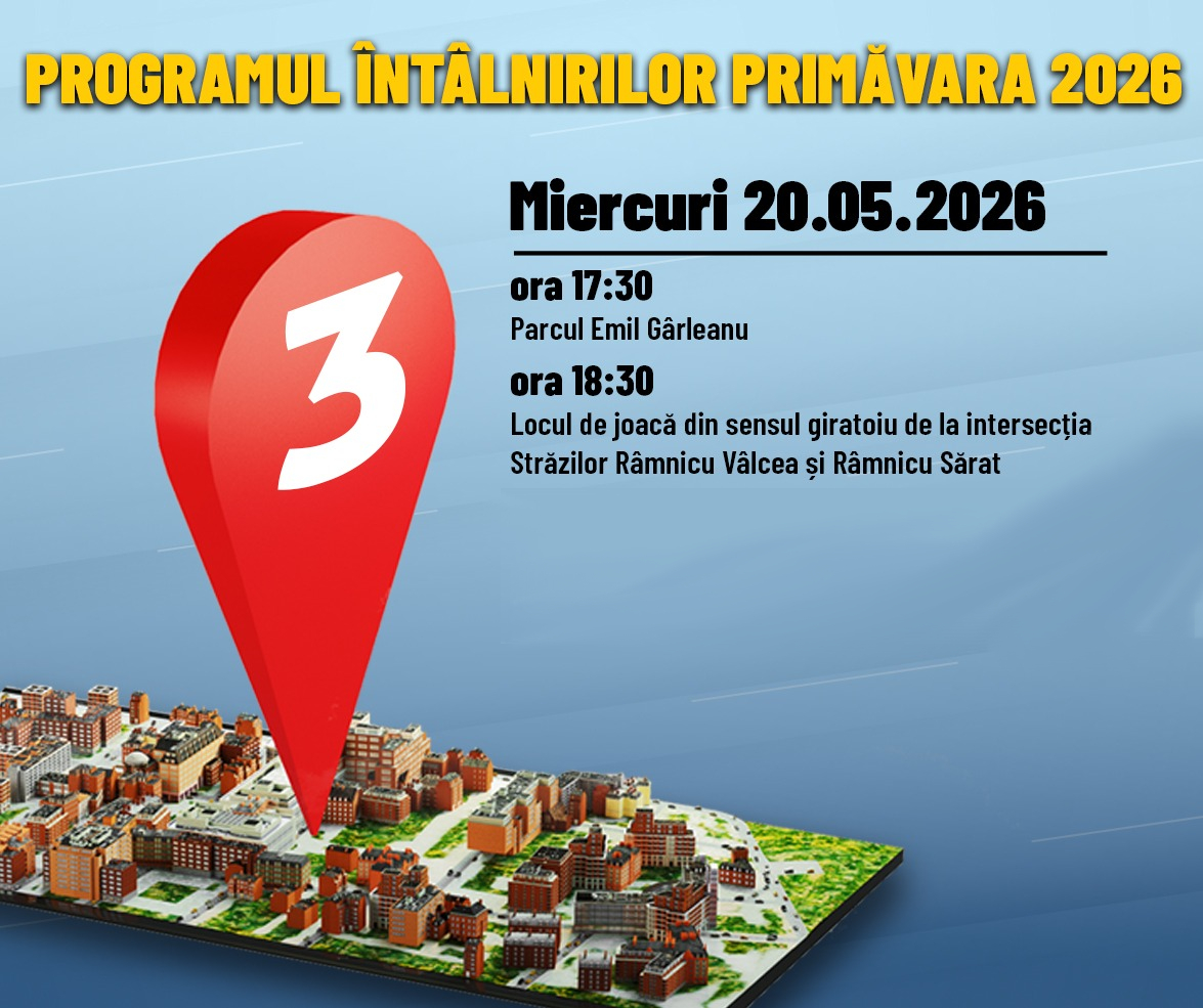 Întâlnirile de primăvară cu cetățenii: 20 și 21 mai