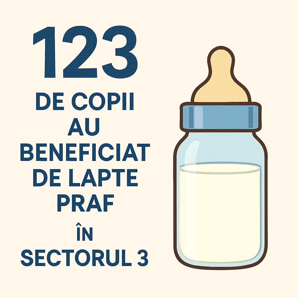 123 de copii au primit lapte praf, gratuit