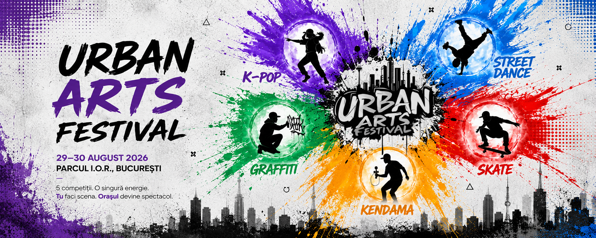 Cel mai mare festival de cultură urbană, dedicat noii generații, vine în Parcul IOR.&nbsp; Urban Arts Festival: două zile, cinci competiții de artă urbană cu înscriere gratuită și participare internațional